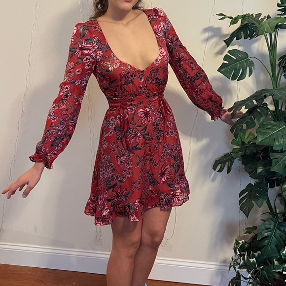 For Love & Lemons x Free People Long Sleeve Floral Dress - Picture 2 of 11